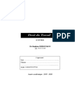 Cours FADSEP - Droit Du Travail - Dehoumon PDF