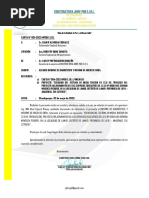 Carta de INFORME DE DIAGNÓSTICO Y INFORME DE INICIO DE OBRA