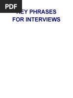 Key Phrases For Interviews