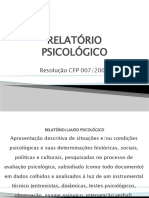 Modelo Relatorio Psicologico