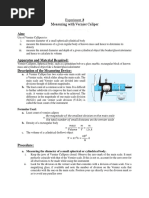 Experiment 1 Vernier Callipers PDF