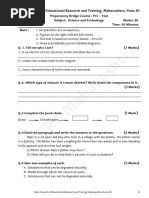 Pre Test STD 9 TH Science Eng Bridge Course