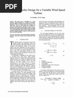 Hinf Controller Design For A Variable Wind Speed