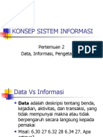 Pertemuan 2 Data, Informasi, Pengetahuan