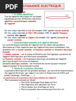 Cours 8 - La Puissance Électrique