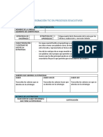 Plantilla de Integración Tic en Procesos Educativos