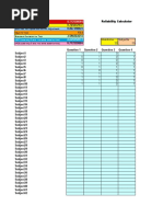 Siegle Reliability Calculator 2