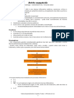 Reumatologia - Resumo - Artrite Reumatóide - Maria Eduarda Toreto PDF