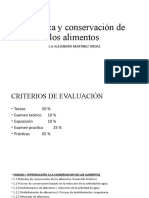 Química y Conservación de Los Alimentos