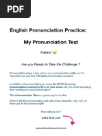 Pronunciation Test PDF 