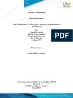 Tarea 3 Lesiones y Técnicas Más Comunes en Situaciones de Emergencia