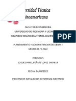 Proceso de Instalacion Electrica 4 de Junio 2022 PDF