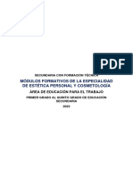 Modulo Formativo - Estetica Personal y Cosmetologia PDF