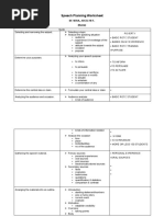 Speech Planning Worksheet