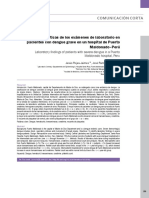 Características de Los Exámenes de Laboratorio en Pacientes Con Dengue Grave en Un Hospital de Puerto Maldonado-Perú