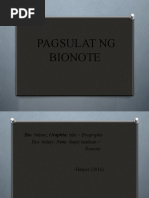 Pagsulat NG Bionote