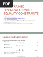 Constrained Optimization With Equality Constraint