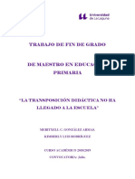 Transposición Didáctica y Profesores