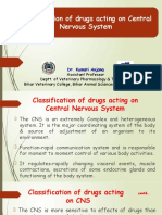 Classification of Drugs Acting On CNS