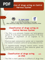 Classification of Drugs Acting On CNS