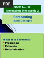 PPT OME Lec 3 Lesson 1 Forecasting