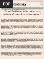 ¿Por Qué Los Jóvenes Deben Pensar en Su Retiro Desde Antes de Su Primer Trabajo