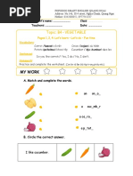 Topic: B4 - VEGETABLE: My Work