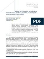 Entropias Burocráticas No Processo de Recrutamento e Seleção e Sua Influência Na Gestão de Carreiras Do Setor Público em Moçambique