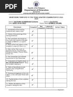 Quarterly Exam Monitoring Tool 1