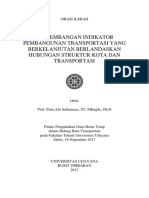 Pengembangan Indikator Pembangunan Transportasi Yang Berkelanjutan Berlandaskan Hubungan Struktur Kota Dan Transportasi