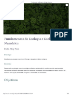 Fundamentos Da Ecologia e Ecologia Numérica