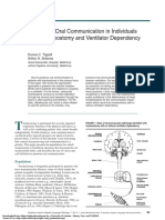 Preserving Oral Communication in Individuals With Tracheostomy and Ventilator Denpendency