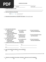 Examen de Fracciones 2D