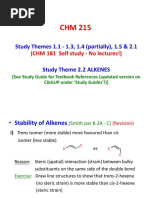 CHM 215 Alkenes (2019)