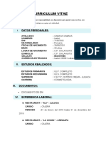 Curriculum Vitae Simple