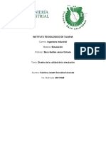 Investigacion de Diseño de La Calidad de La Simulacion