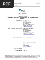 Definition of Geotechnical and Operational Load Effects On Pipeline Anomalies