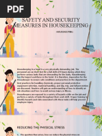 Safety and Security Measures in Housekeeping