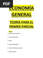 ECONOMÍA GENERAL - Teoria - 1er Parcial