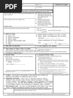 Form B10 (New) PROOF OF CLAIM To Courts or Us Commisioner For A Bond