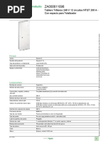 Ficha Técnica Tablero Scheneider Con Espacio para Totalizador ZA000611096