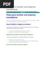 4 Pasos para Montar Una Empresa Inmobiliaria