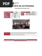 Reporte de Actividades: Programa Nacional Pais