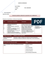 SESION DE APRENDIZAJE Resolvemos Problemas Utilizando Las Propiedades de La Multiplicación