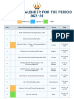 Tentative Calender For The Period