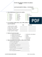 Examen Bimestral de Razonamiento Verbal 2°