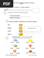 Examen Inglés 3° Primaria