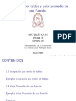 Semana10-Integracion Por Tablas y Valor Promedio