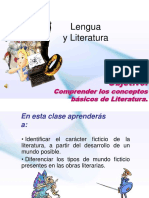 Segundo Medio Lengua y Literatura Carácter Ficticio de La Literatura