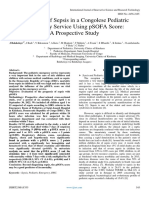 Prognostic of Sepsis in A Congolese Pediatric Emergency Service Using PSOFA Score A Prospective Study